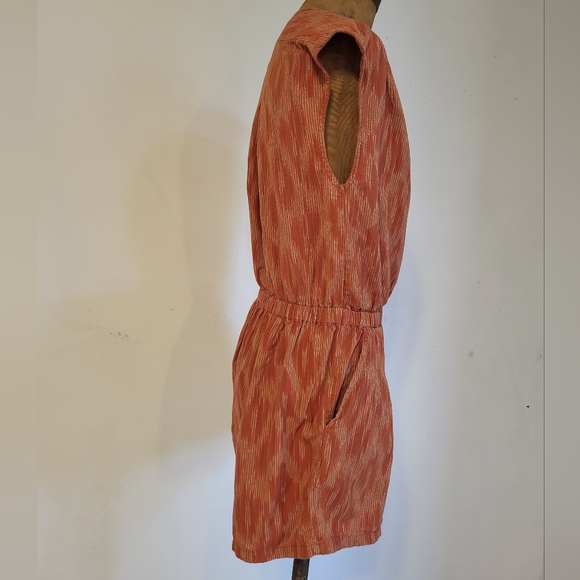 Toad&Co Shakti Romper Swim Suit Cover Up Orange Small - Picture 4 of 8